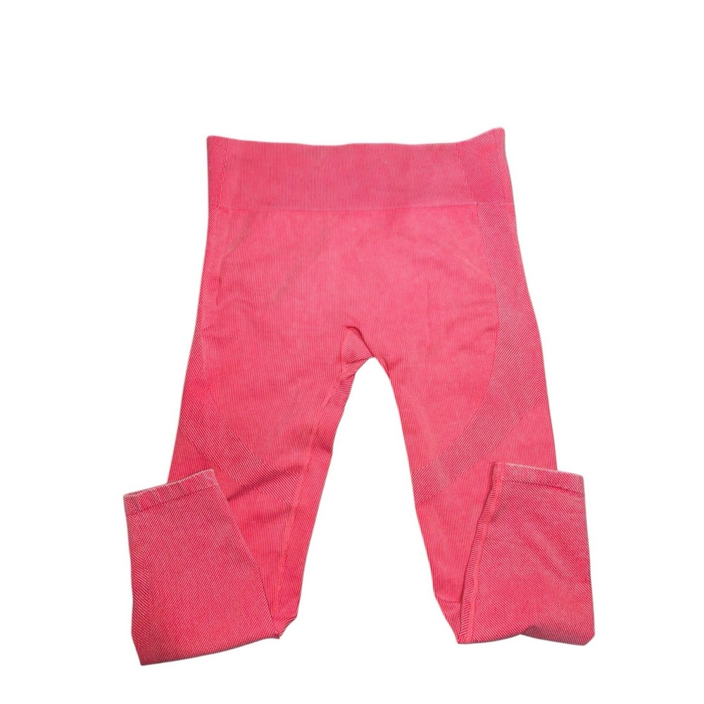 Joy Lab High Rise Legging Womens Size XL Coral Pink Ribbed See Pics For Measure